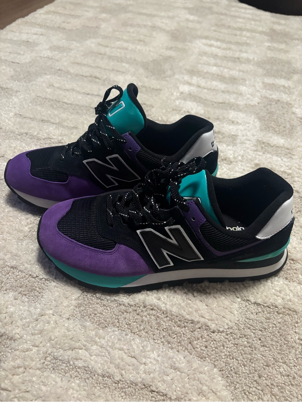 New Balance 574s Purple/Teal/Black